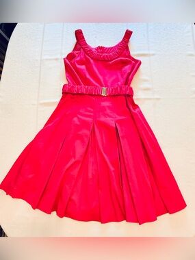 Calvin Klein Fit-and-Flare Dress with Belt